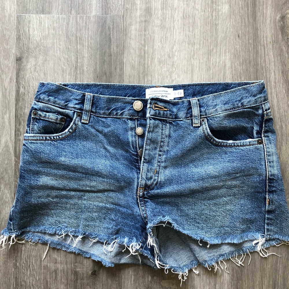 & other stories denim shorts
